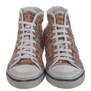 Saint Laurent Pink Tweed High-Top Sneakers sz 10 NWOT